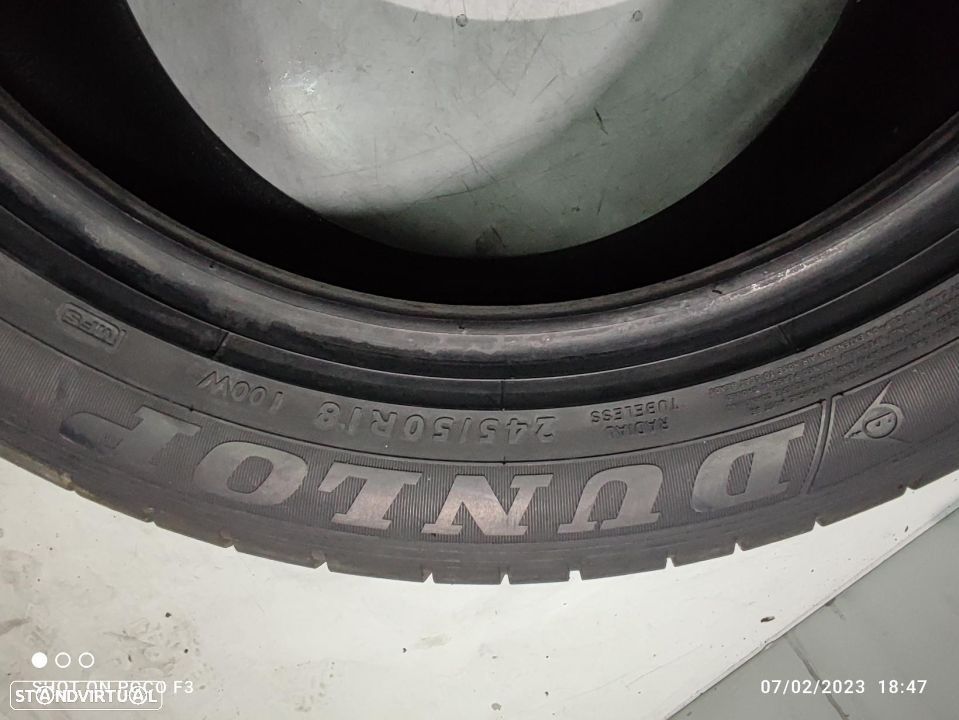 2 pneus semi novos 245-50r18 rft  dunlop -oferta da entrega 140 EUROS