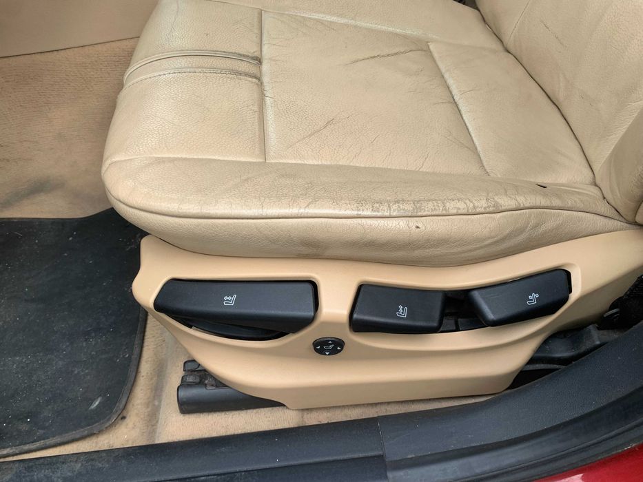 Bmw x3 e83 skóra krem komplet foteli boczki Europa przed lift lędźwie