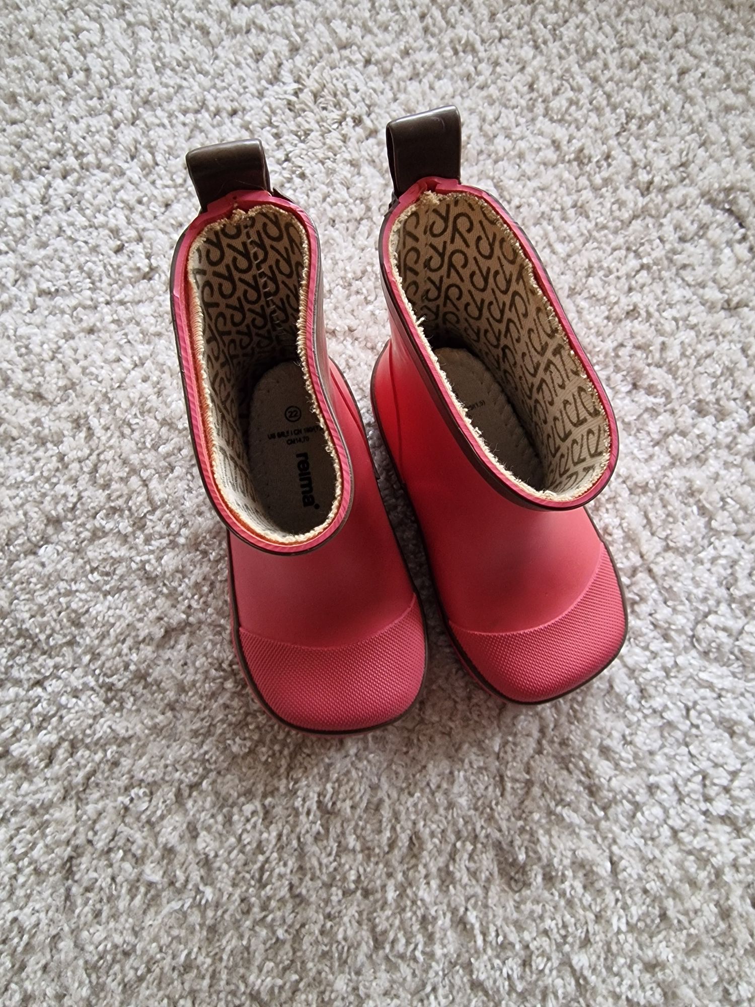 Buty Reima 22 kalosze dziewczęce różowe róż gumowe