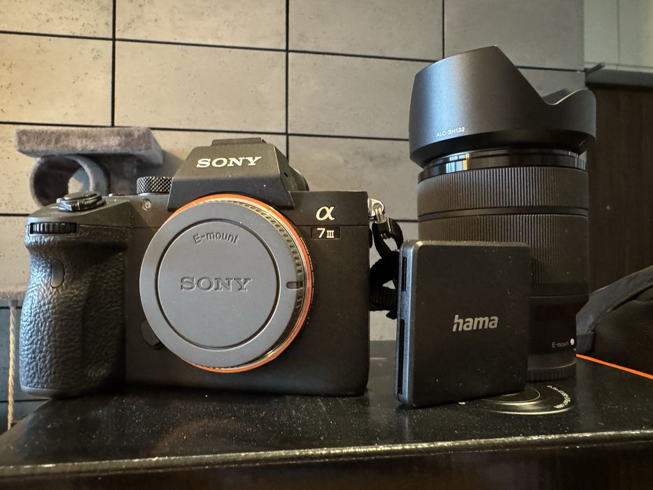 Zestaw Sony A7III + obiektyw + torba + czytnik kart SD (gwarancja)