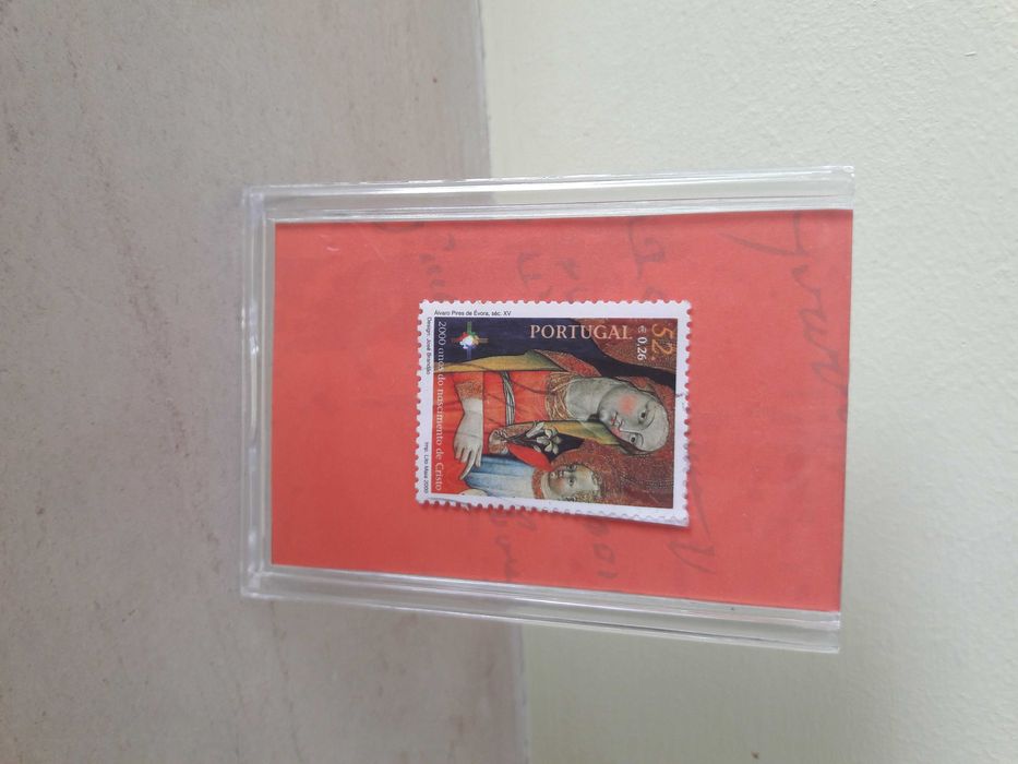 Selo Presépio emoldurado - Nossa Senhora com menino