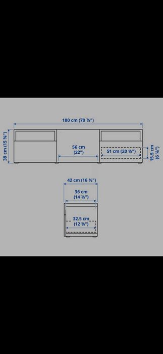 Móvel TV  "Laxviken" IKEA como NOVO