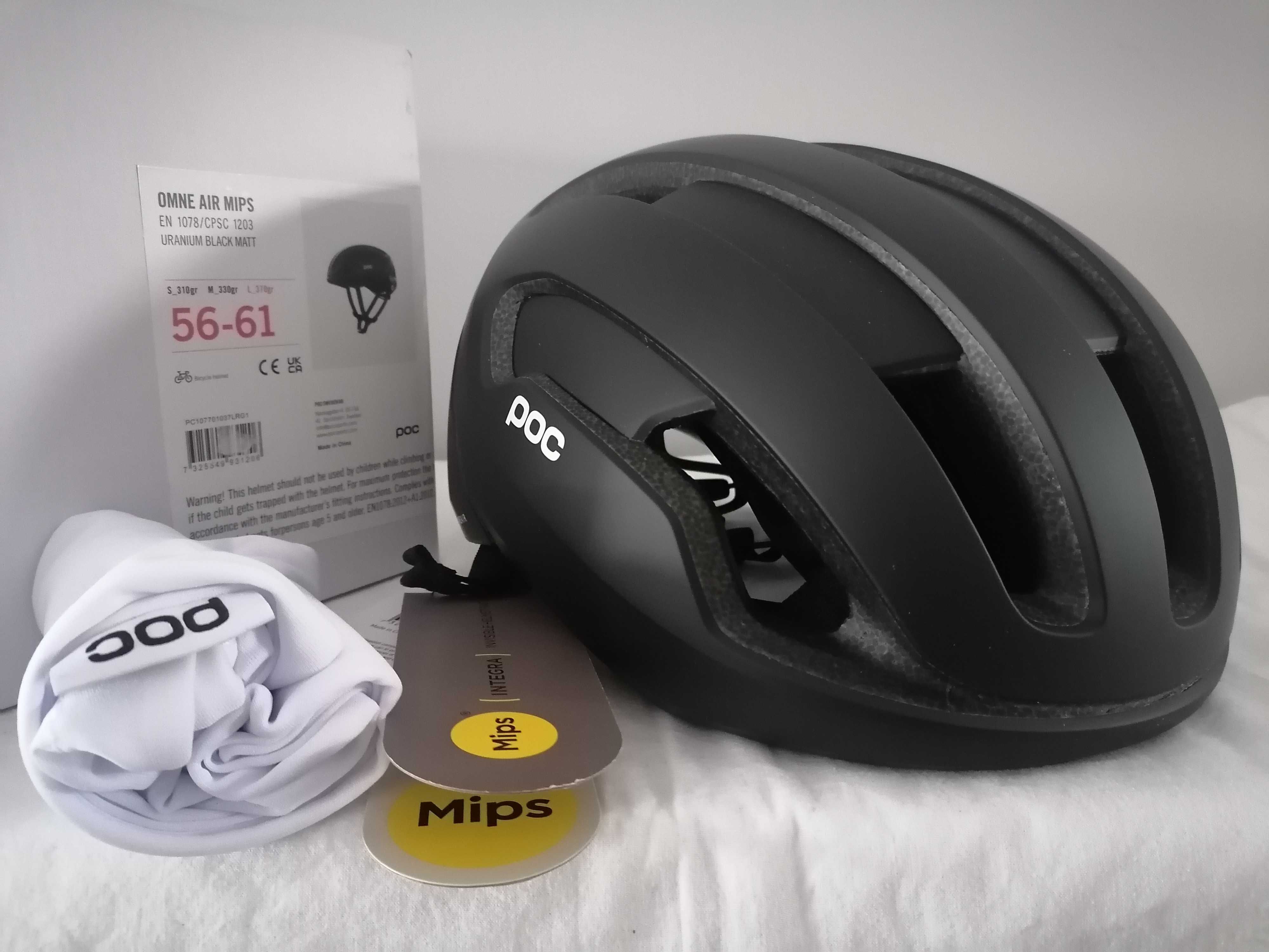 Kask rowerowy Poc Omne Air Mips Uranium Black Matt L 56-61cm