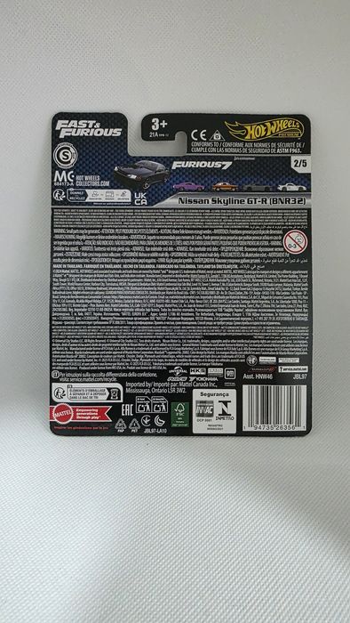 Hot Wheels Nissan Skyline GT-R (BNR32) Premium Fast&Furious + Protekto