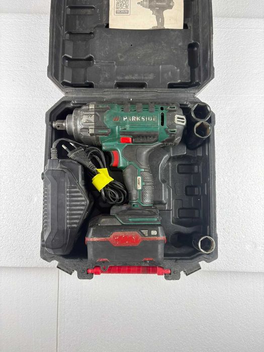 Klucz udarowy Parkside  bateria 4Ah  ładowarka walizka – 100% sprawny