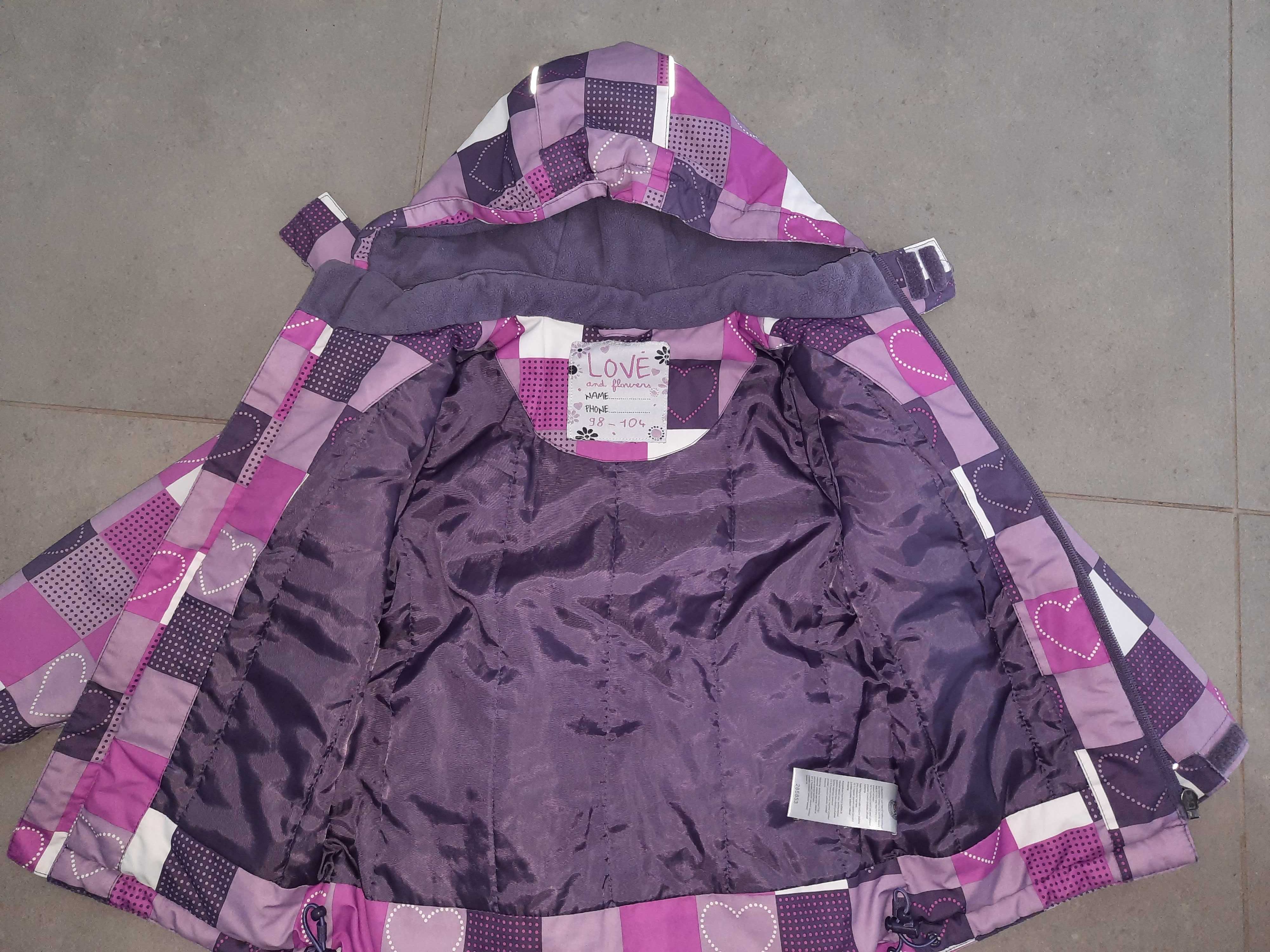 Kurtka i spodnie zimowe, komplet, 98/104 cm