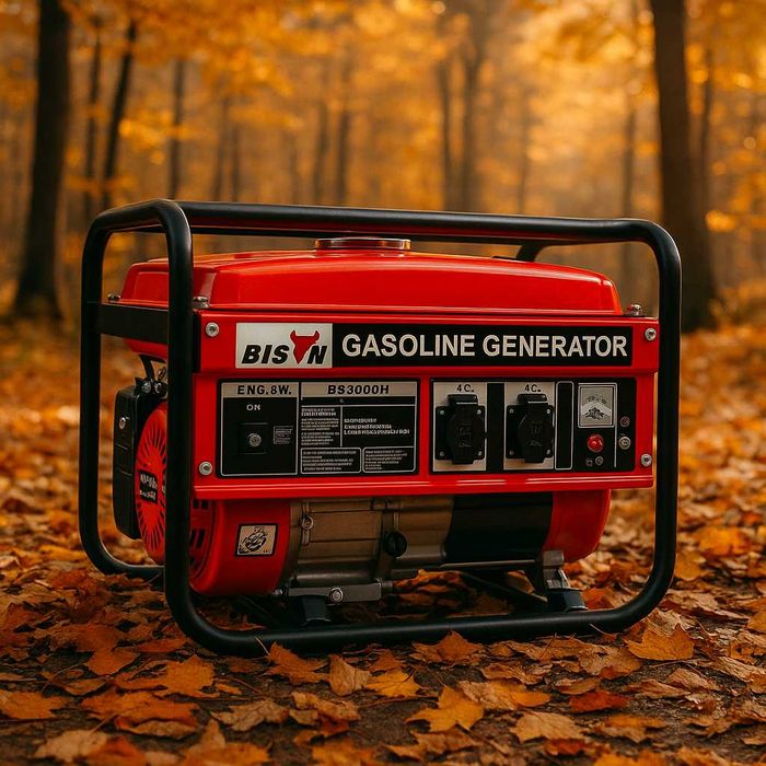 Генератор 3 кВт Bison 1 фазный бензиновый Оригинал медная обмотка