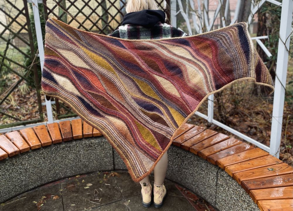 Chusta drutowa handmade duża Miss Grace