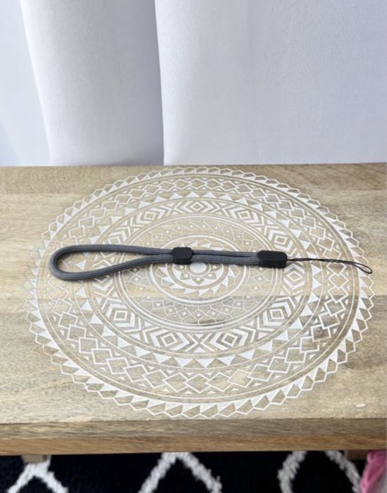 Zawieszka pasek na nadgarstek szary do aparatu telefonu Canon sx740