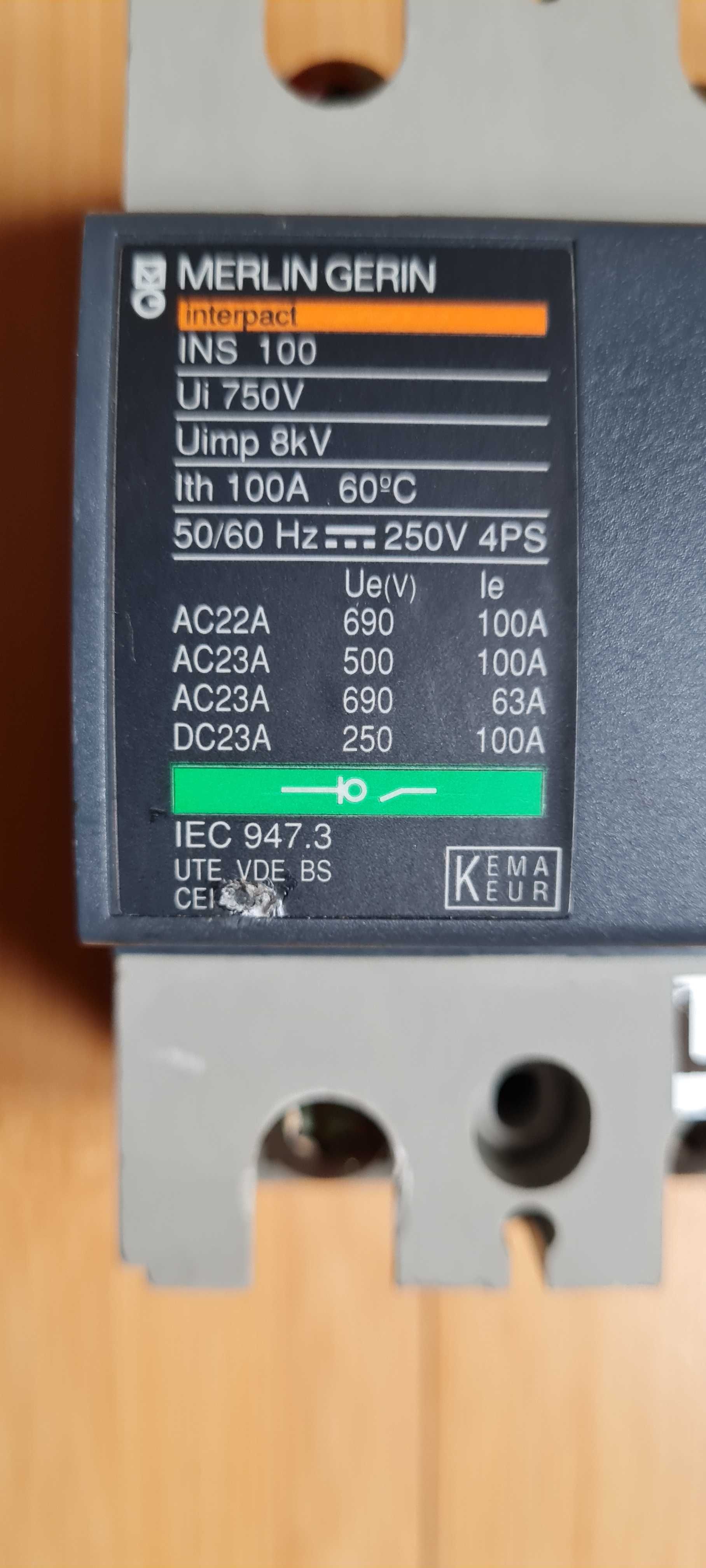 Rozłącznik Schneider electric INS100 100A 4P