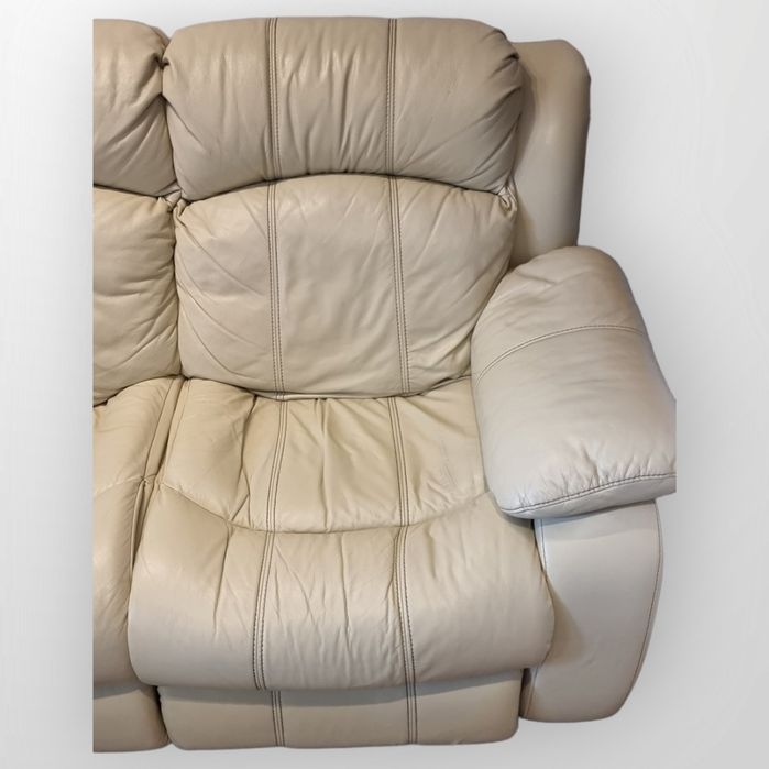 Kanapa skórzana premium, rozkładana 220x98x98 cm