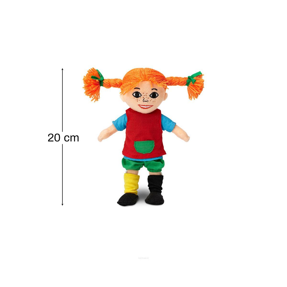 Miękka lalka Pippi Langstrumpf 20 cm, przytulanka, zabawka dla dzieci,