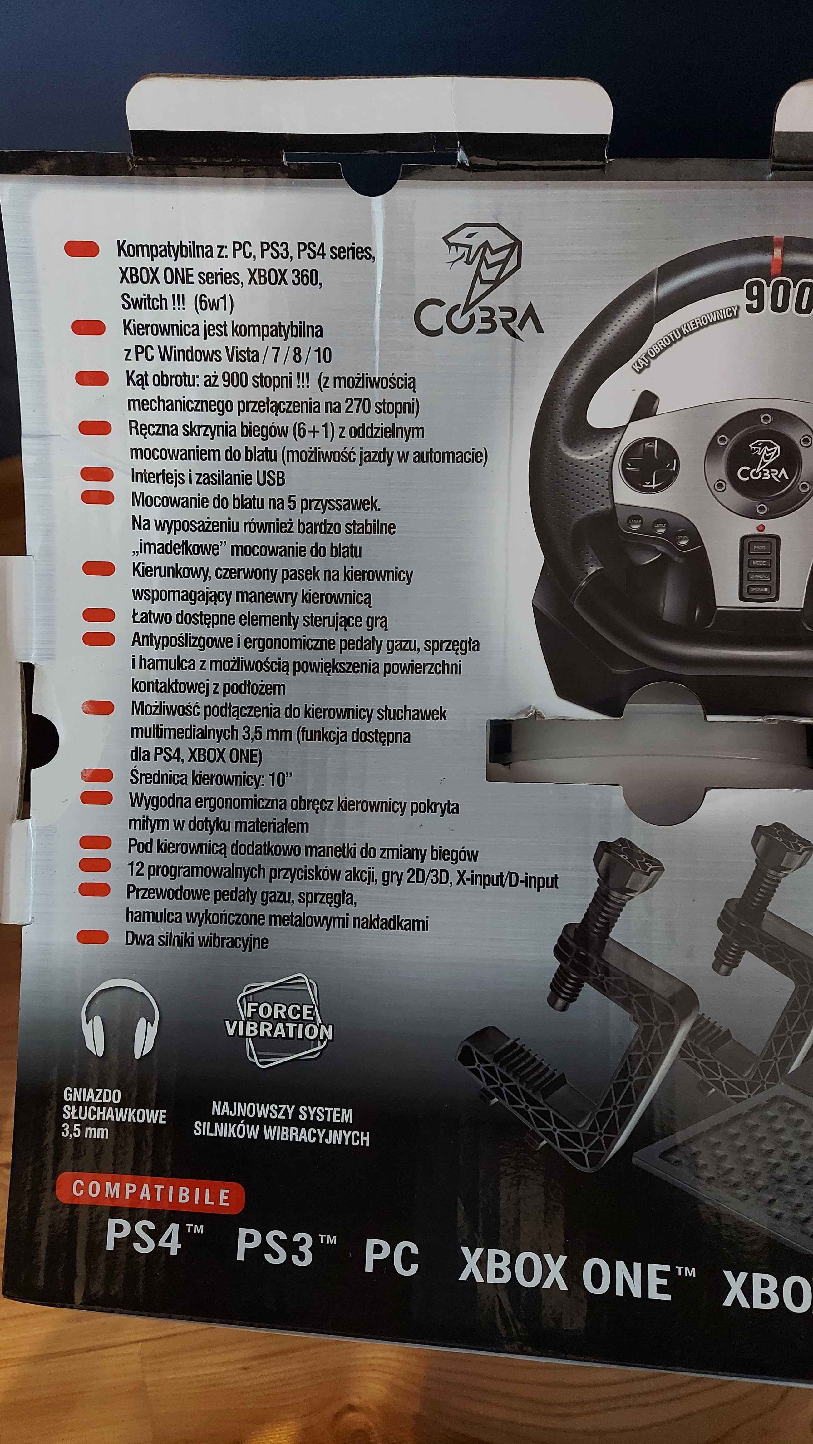 Kierownica wyścigowa COBRA gt900 pro rally 6in1