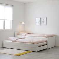 Ikea SLAKT łóżko z łóżkiem dolnym szuflady materace 90x200 cm dowóz