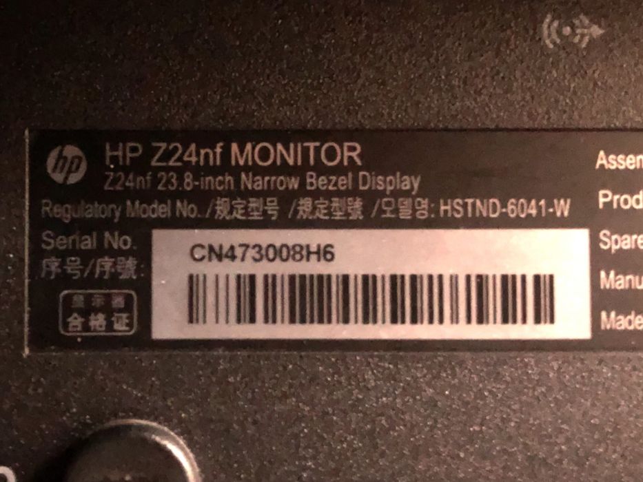 Монітор HP Z24nf 23.8”
