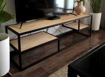 Szafka rtv sosna z metalem 150 cm loft wymienne blaty
