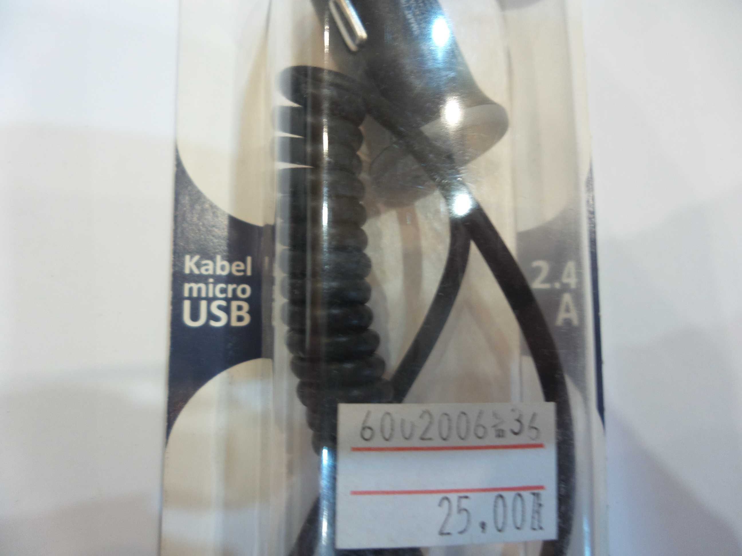 Ładowarka samochodowa Micro USB 2,4 A