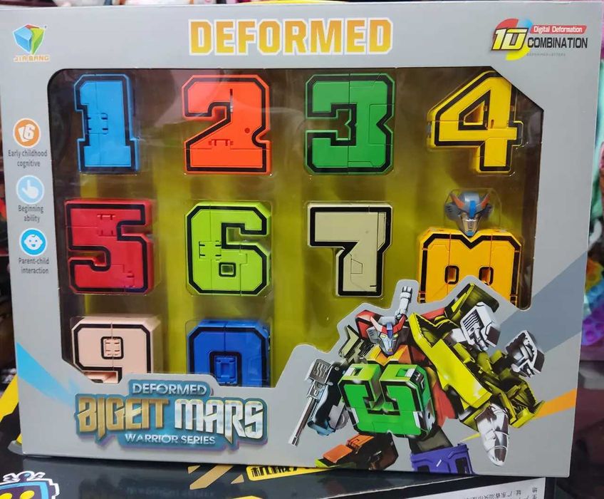 Набір з 10 трансформерів у вигляді цифр від 0 до 9 швидка відправка