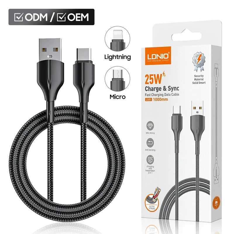 шнур для зарядки LDNIO / micro usb / Type C / Lightning