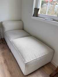 Chaise longue/sofá modular sem braços + pufe da marca La Redoute