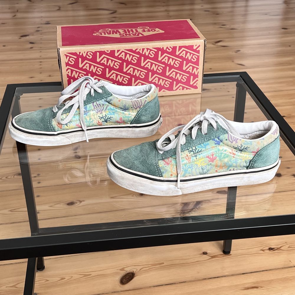 Buty VANS OldSchool Sneakersy skóra zielone r.36 22,5 cm