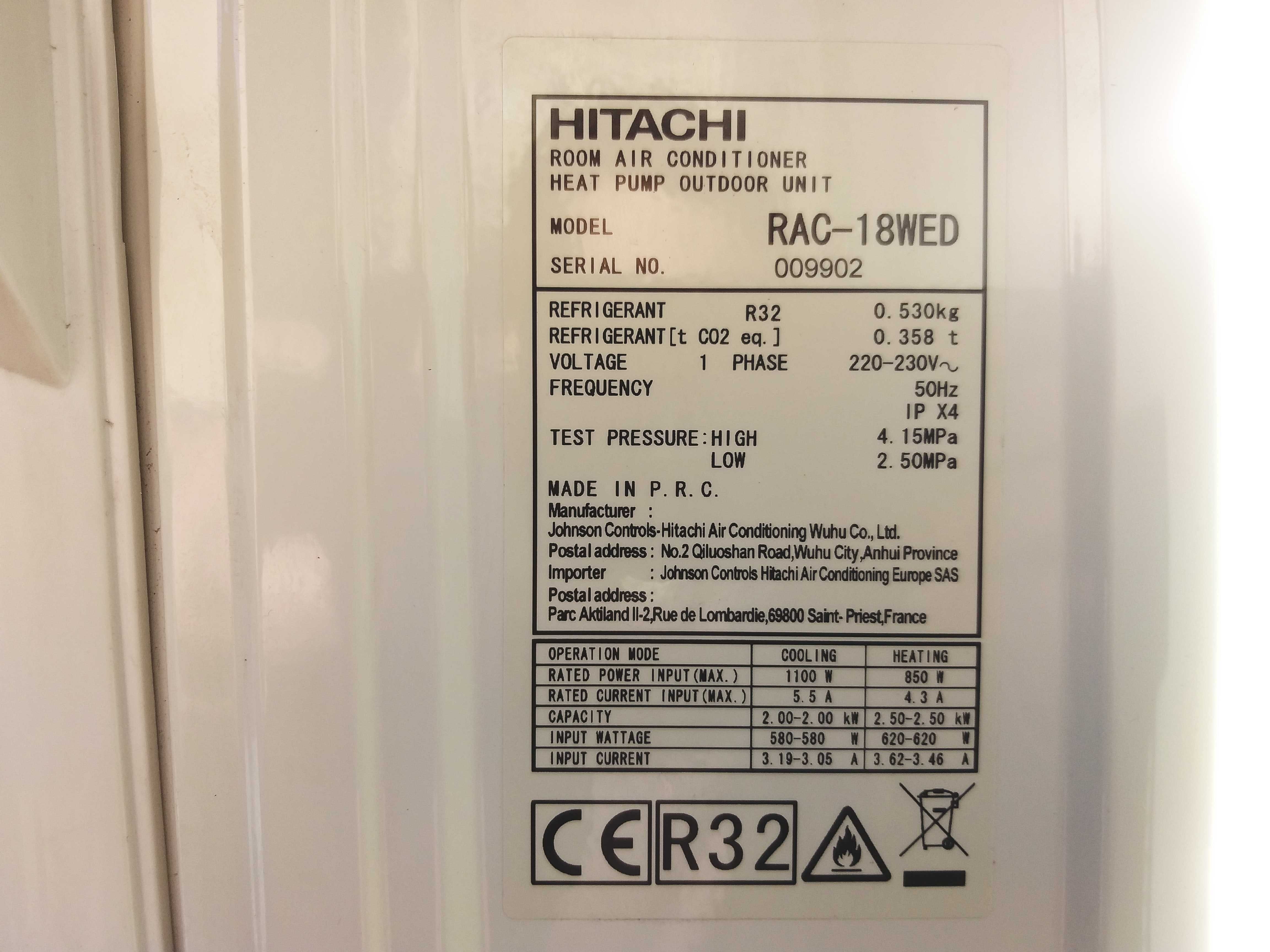 Инверторный кондиционер HITACHI 7 RAK-18PED на обогрев зимой! Монтаж!