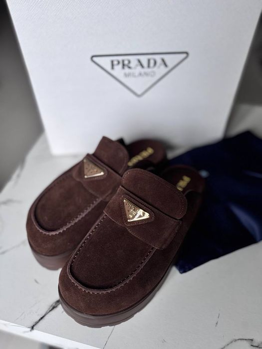 Wyprzedaż! Mule Klapki Prada 38! Premium