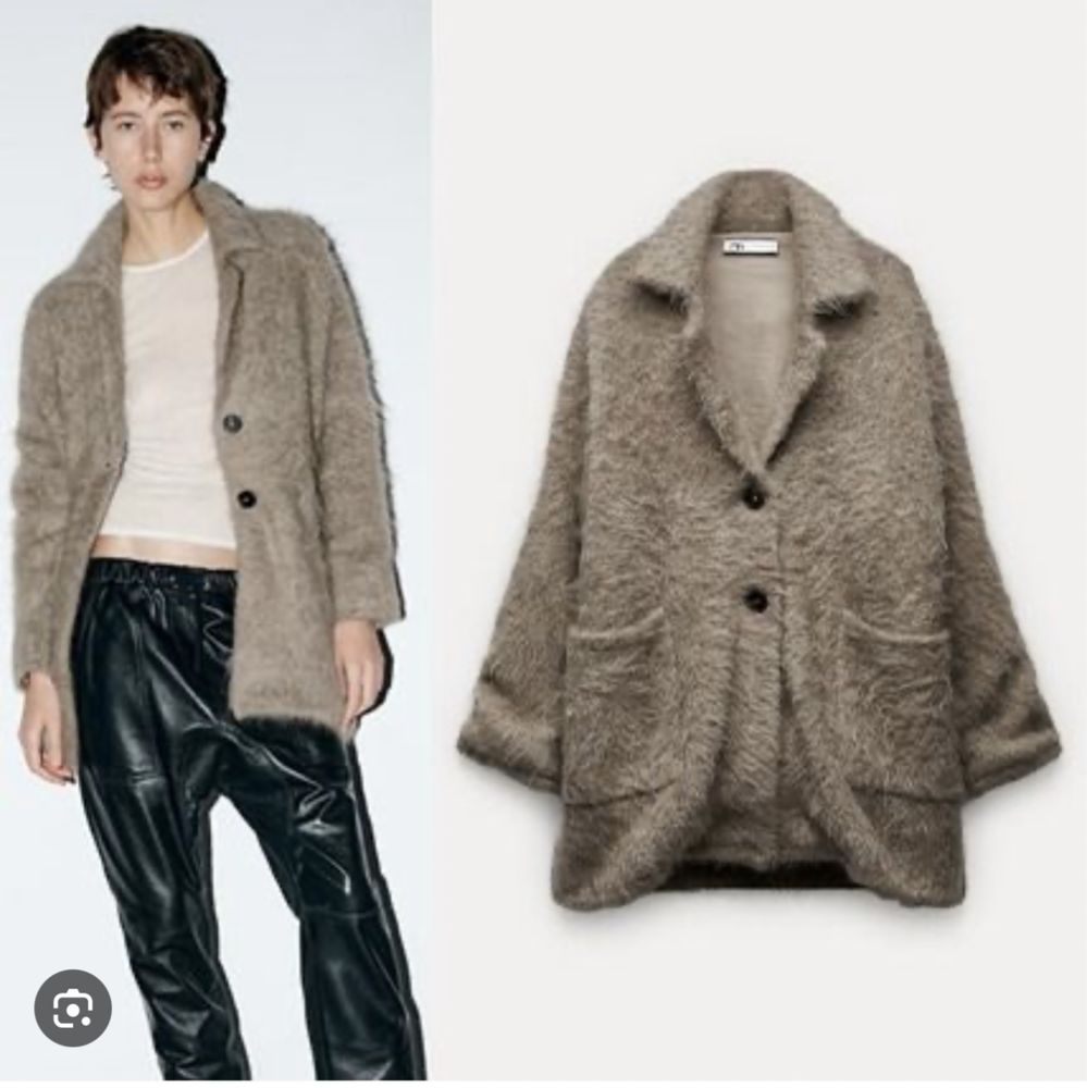 Пальто Zara шерсть альпаки S