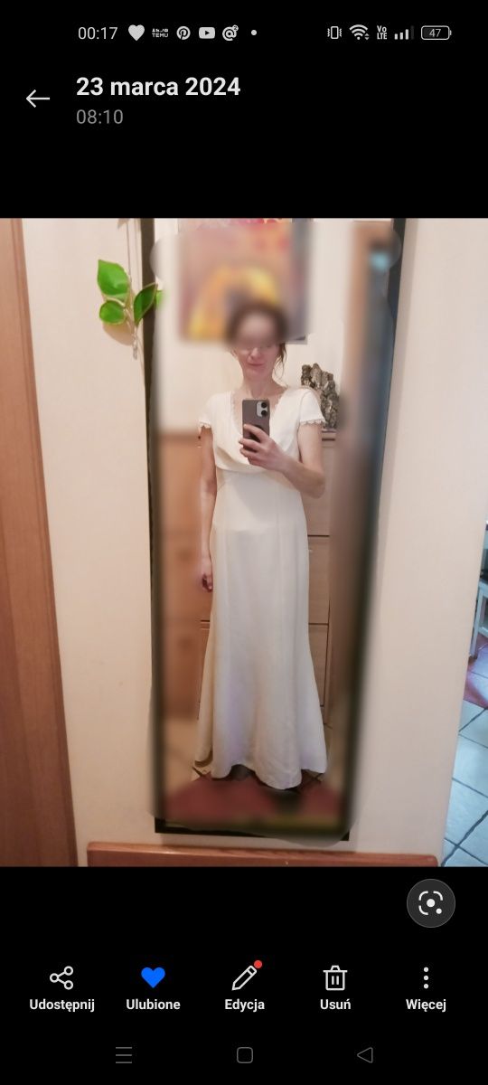 Suknia ślubna ecru