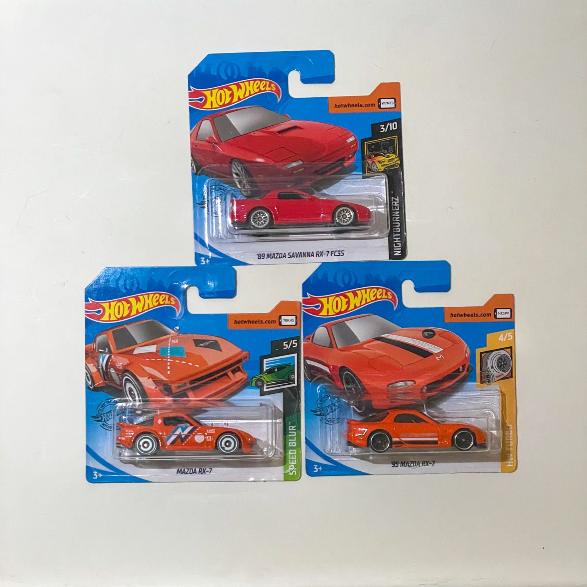 Hot Wheels Mazda RX7 lote de 3