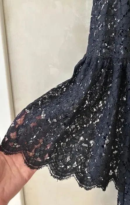 Неймовірна сукня Rachel Zoe чорна з мережива платье мини на шнуровке S