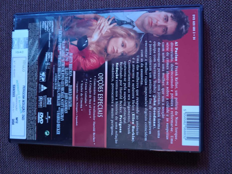filme dvd original - perigosa sedução