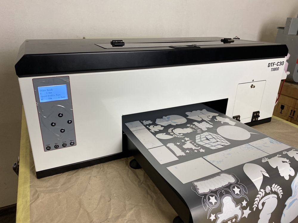Промышленный DTF принтер одна головка XP600/TX800