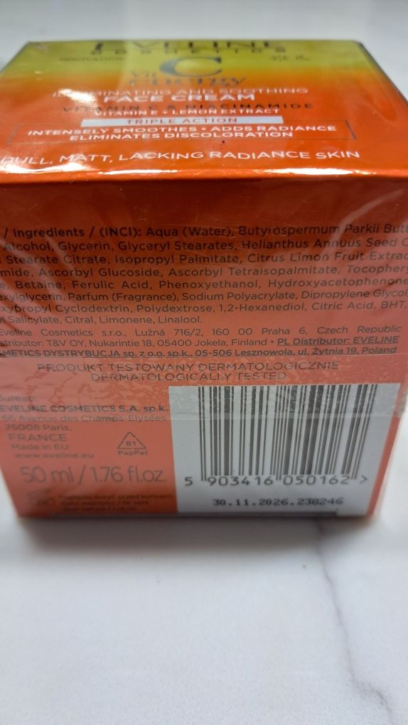 Krem nawilżający do twarzy Eveline Cosmetics Vit. C Energy dzień i noc