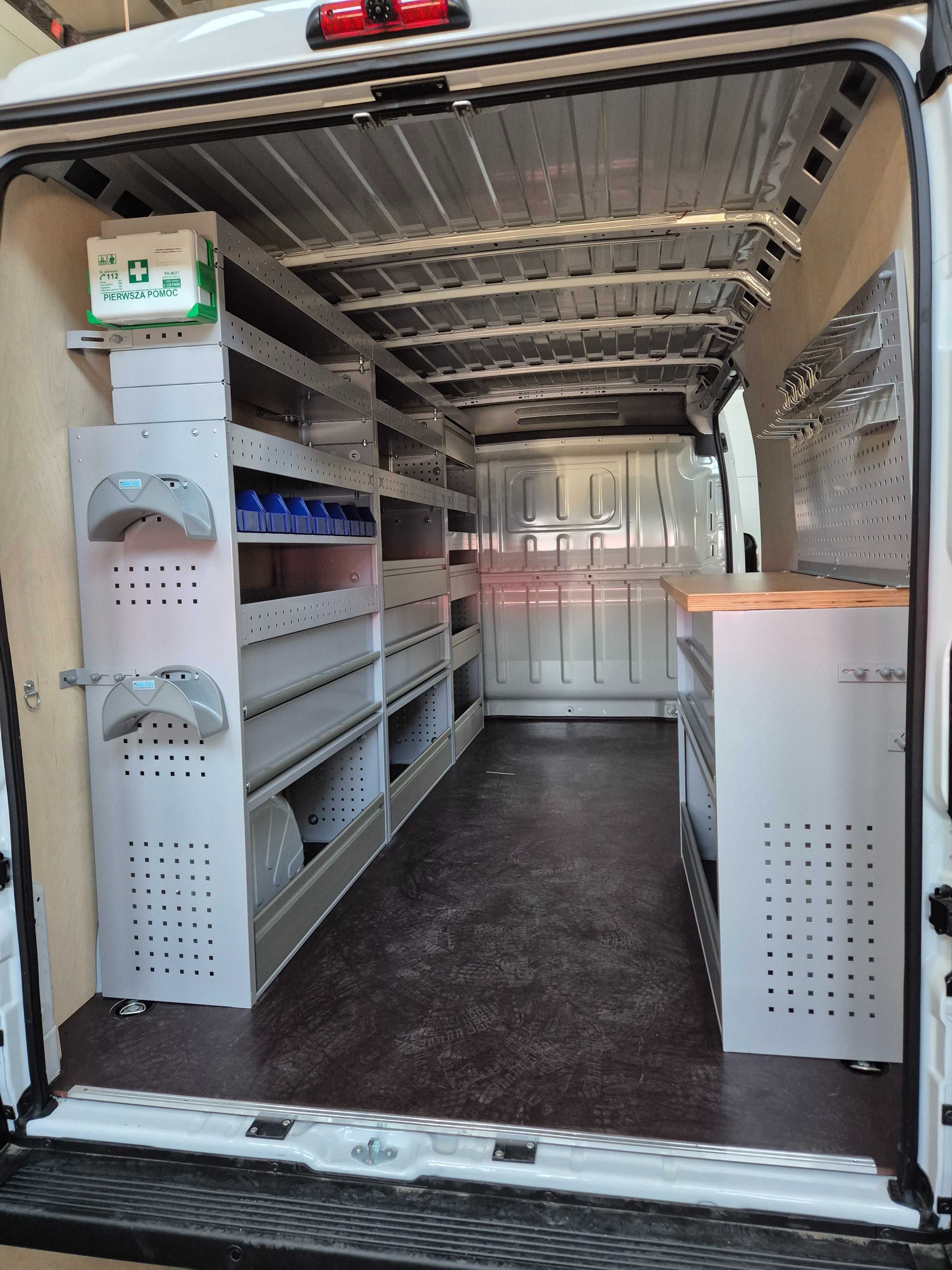 Zabudowa serwisowa warsztatowa Master Ducato L3H2 w 24h z montazem