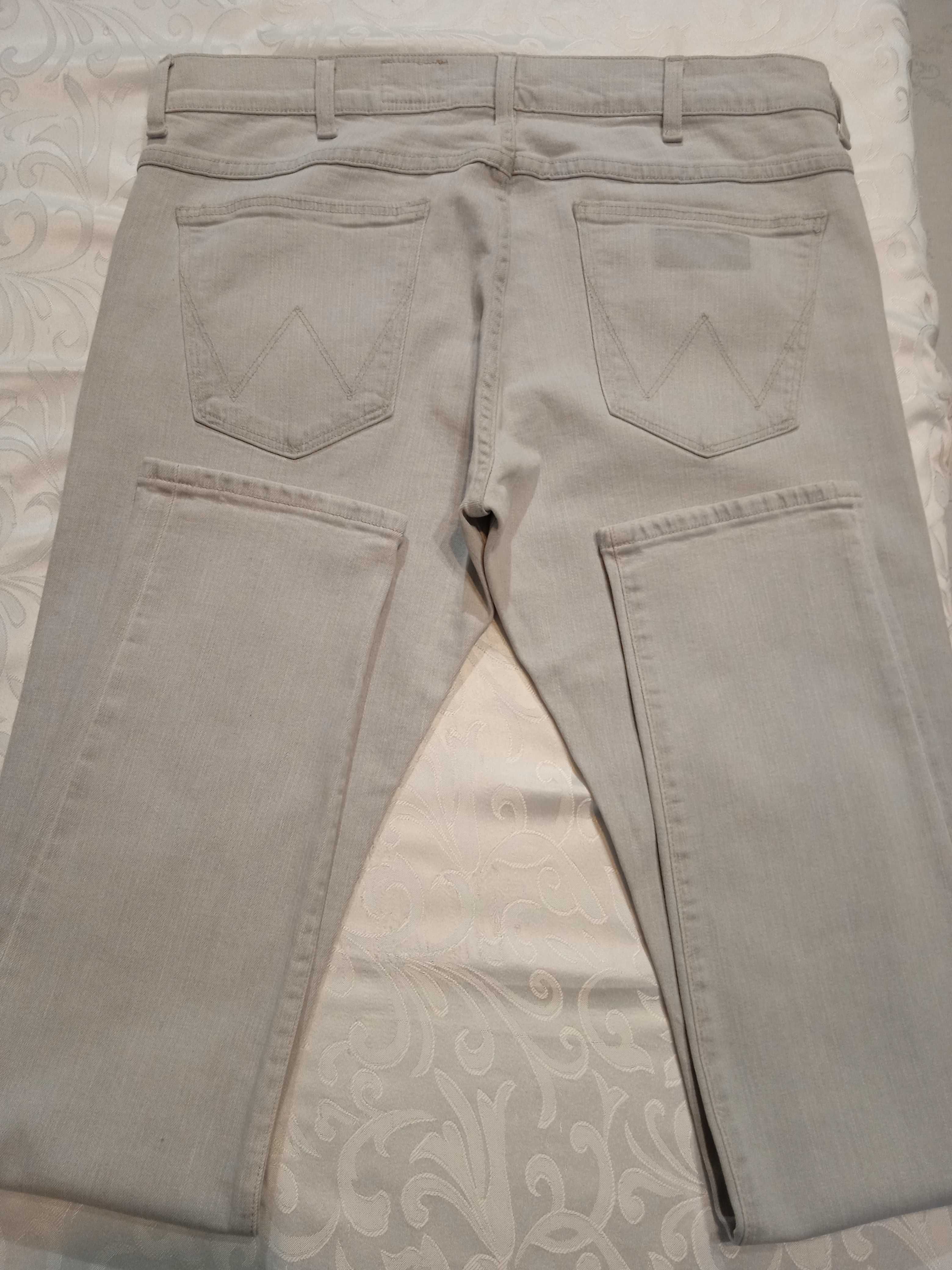 Wrangler Bryson Skinny Nowe szare spodnie jeansy W34 L34