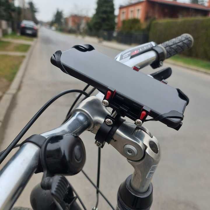 Uchwyt rowerowy na teleon z gumką - regulowany