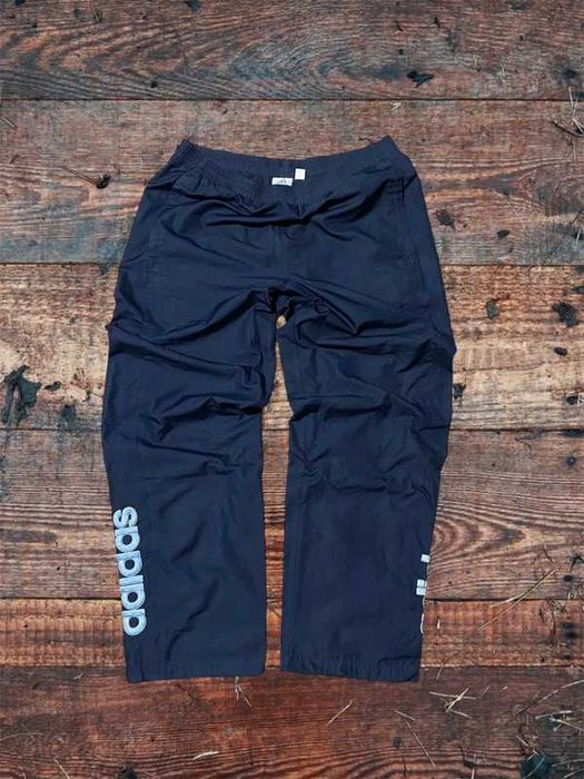 Spodnie dresowe vintage Adidas y2k haft logo streetwear men L XL navy