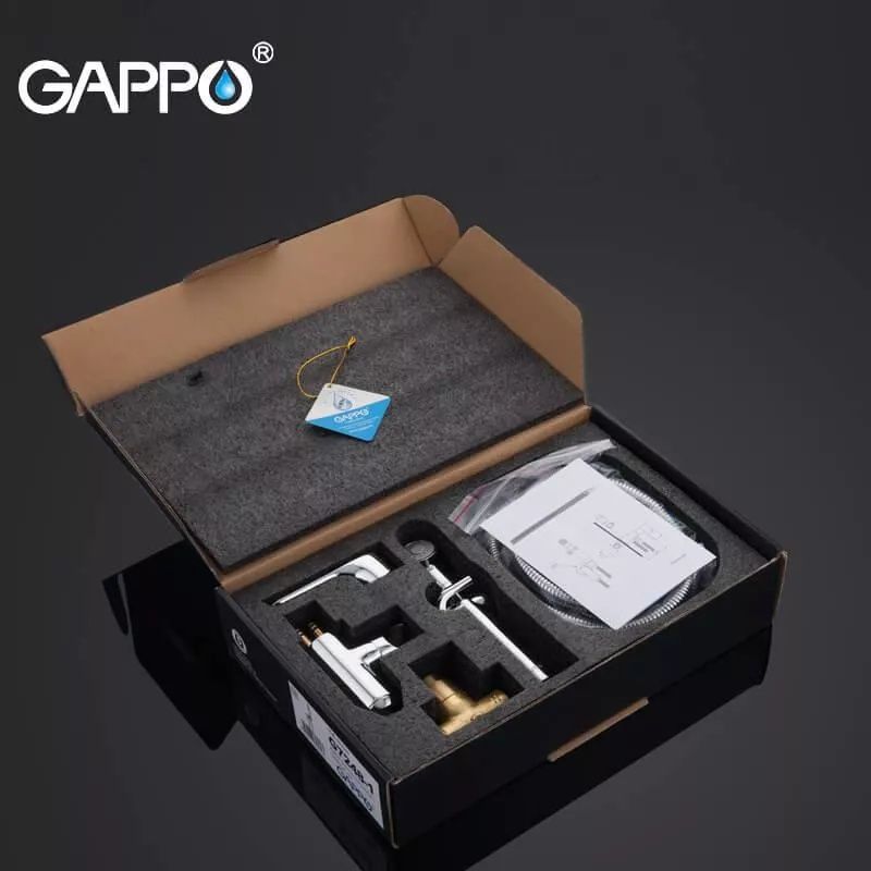 Смеситель с гигиеническим душем GAPPO Германия латунь хром.
