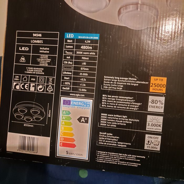 Sprzedam nowoczesną lampę LED EGLO Style Idealna do salonu sypialnii