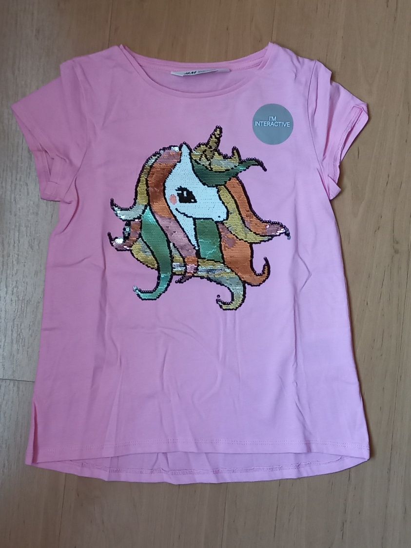 Bluzka obracane cekiny H&M rozmiar 134/140 nowa
