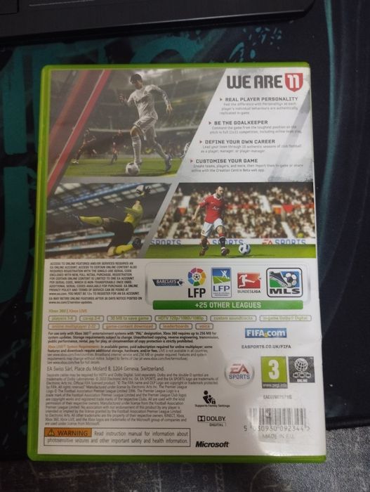 Игра на Xbox 360, fifa11