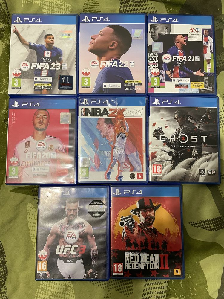 Gry na PS4 PRO ze wsparciem dla PS4 PRO stan idealny, sprzedam osobno