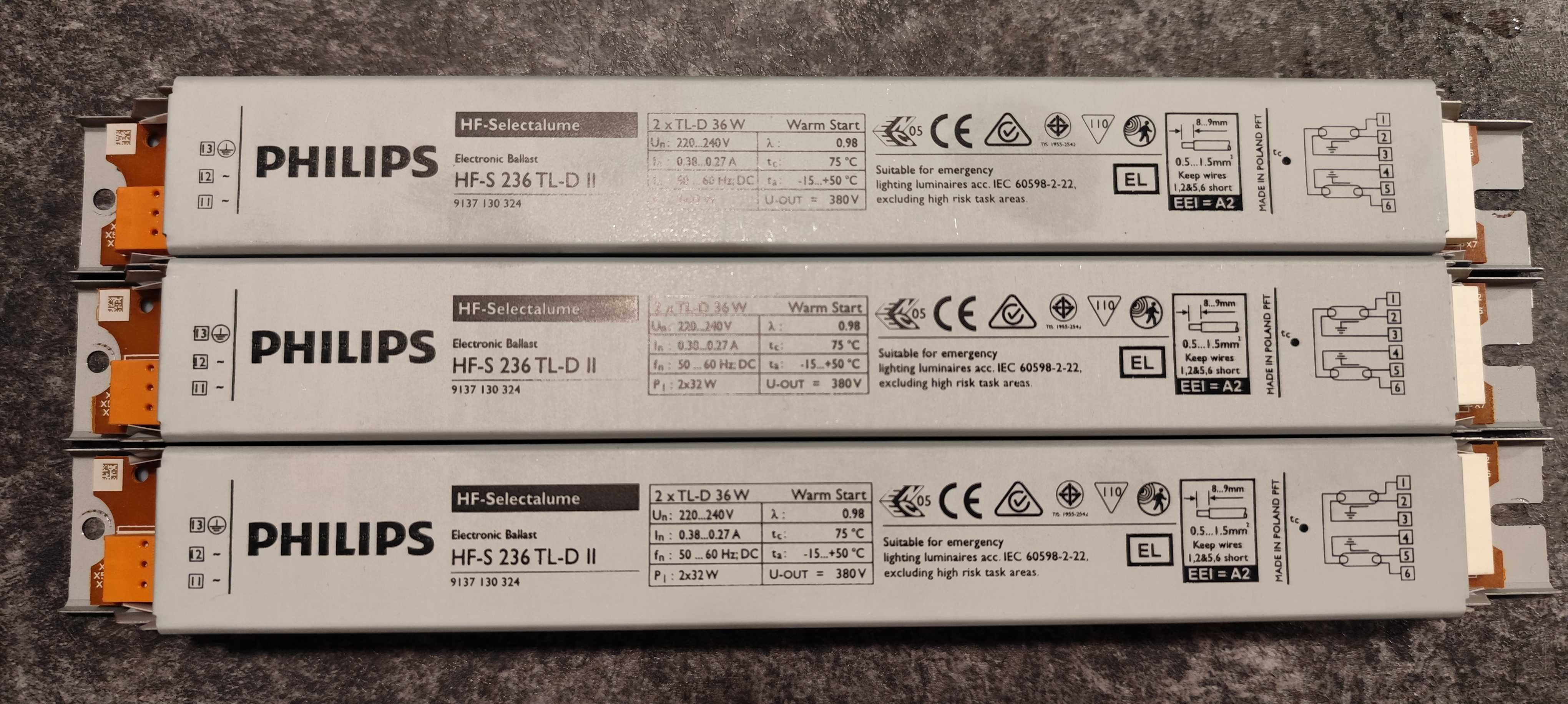 Stateczniki Philips 2x36W
