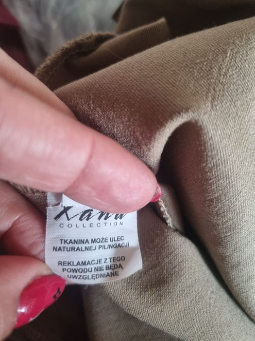 Spodnie woskowane Xana r.36/38, S, M piekny łancuch