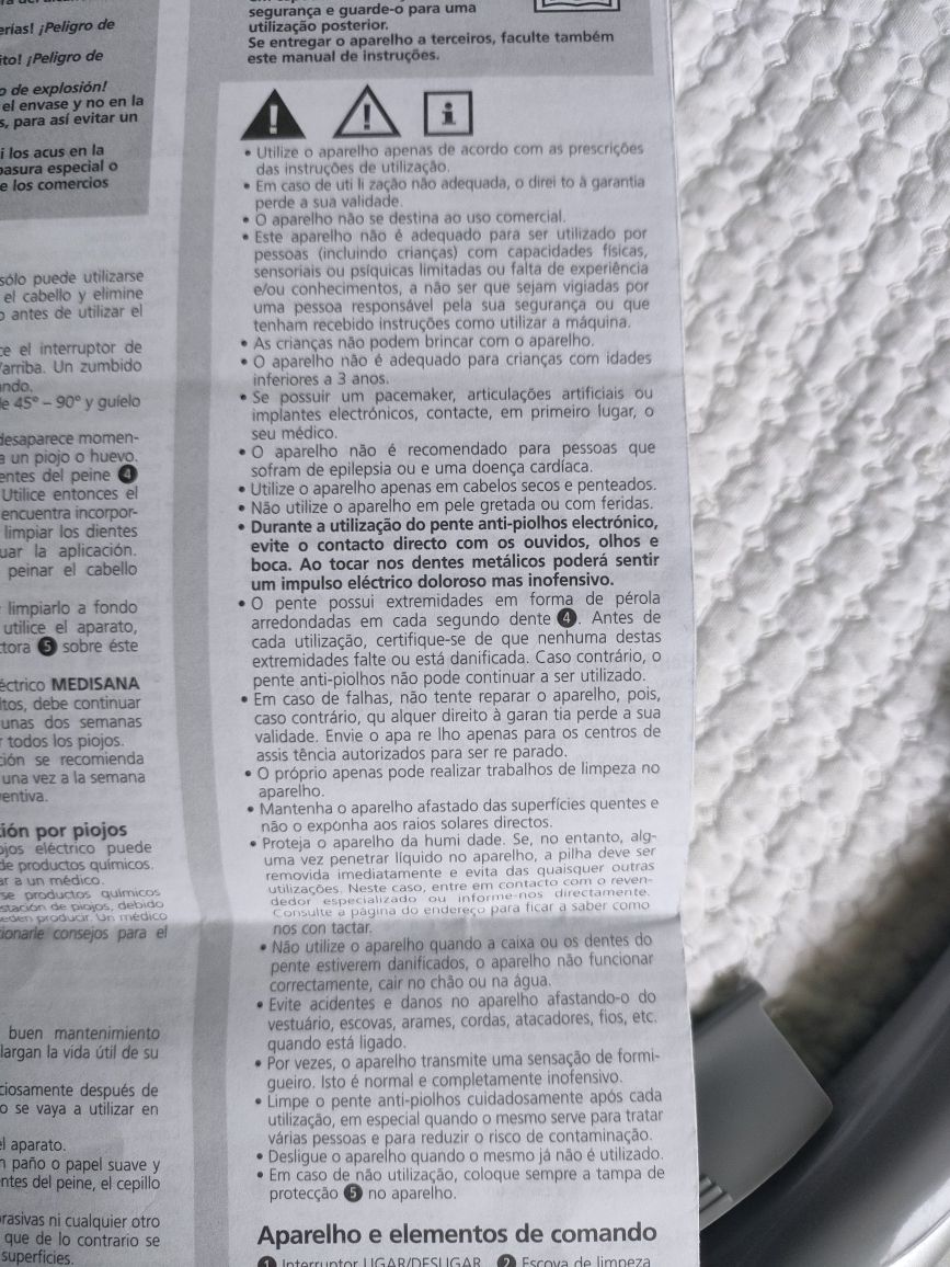 Pente anti-piolhos eléctrico LCS de Medisana