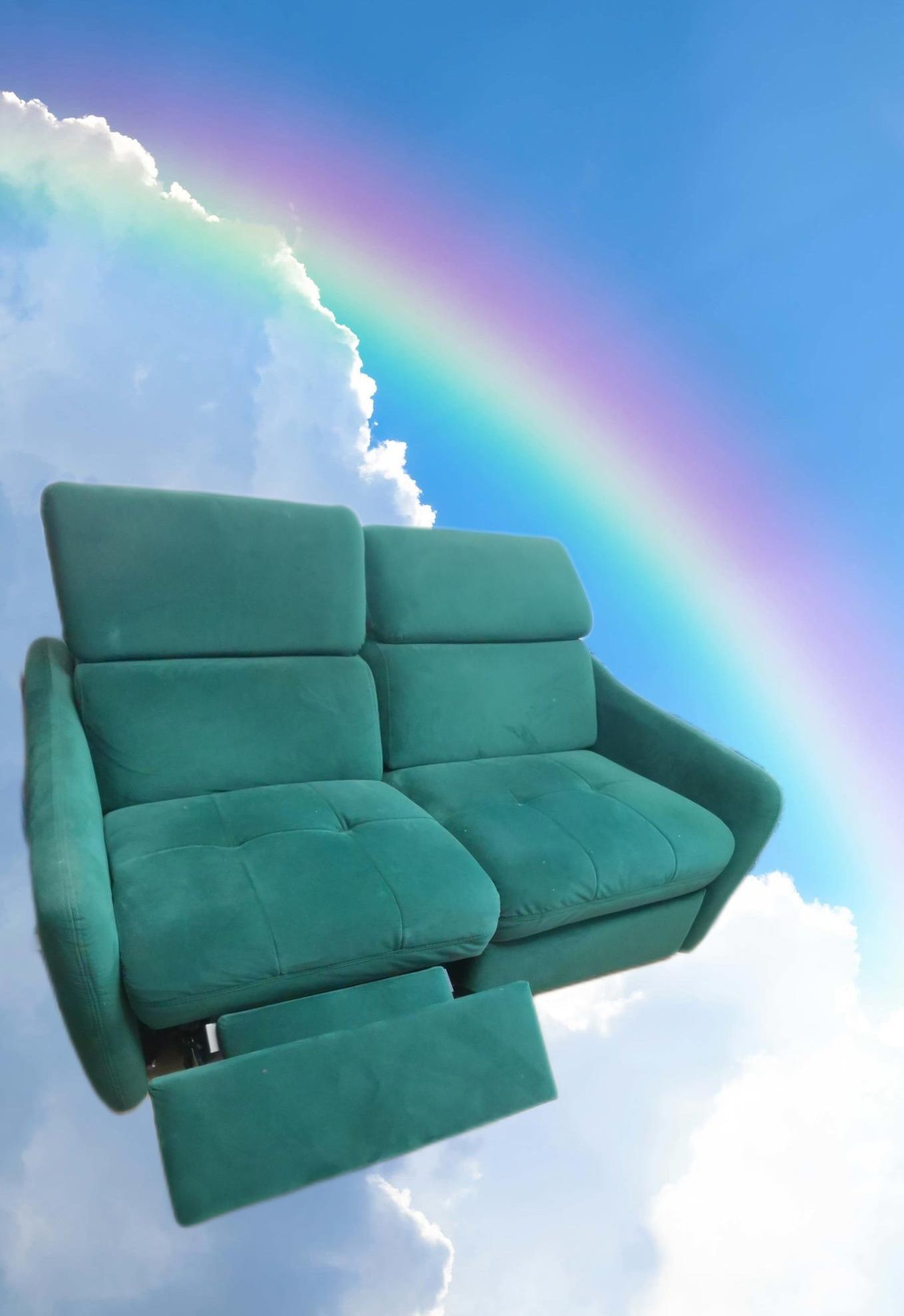 Fotele relaks segment DOMANI elektr. funkcja relax butelkowa zieleń