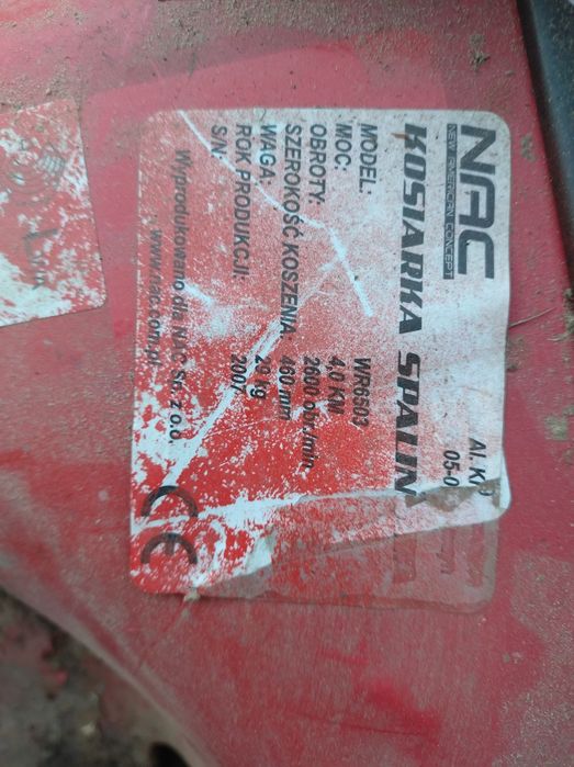 Części kosiarki spalinowej