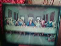 Quadro muito antigo com a mesa dos apóstolos