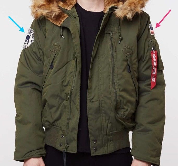 orginalne naszywki z kurtki Polar Jacket od Alpha Industries *2szt.